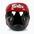 Kép 2/4 - Fairtex sparring bőr fejvédő HG13 - fekete/piros
