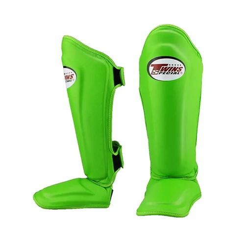 Twins Special SGL10 bőr sípcsontvédő - Neon zöld