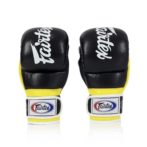 Fairtex bőr MMA Sparring kesztyű - FGV-18 - Fekete / sárga