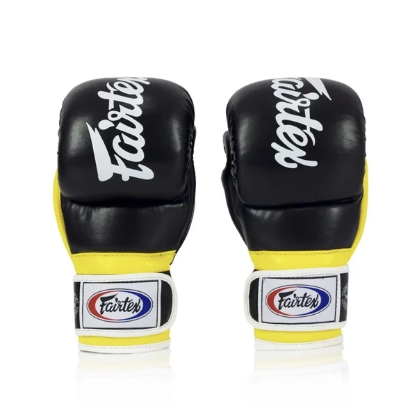 Fairtex bőr MMA Sparring kesztyű - FGV-18 - Fekete / sárga