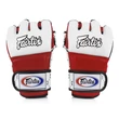 Kép 1/3 - Fairtex bőr MMA sparring kesztyű - FGV-17 - Fehér/piros