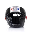 Kép 1/4 - Fairtex sparring bőr fejvédő HG10 - fekete  