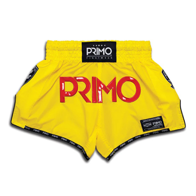 Primo Fightwear Super-Nylon Muay Thai Shorts - Yellow Stadium