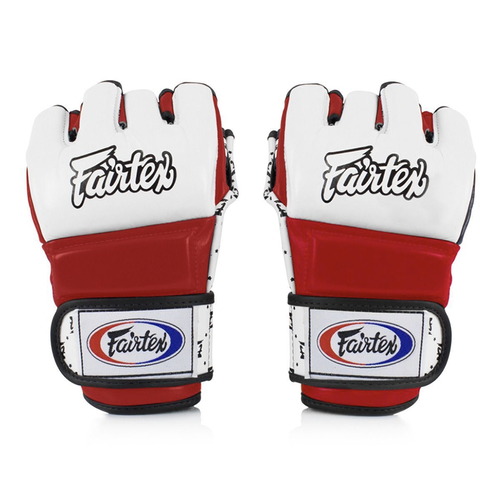 Fairtex bőr MMA sparring kesztyű - FGV-17 - Fehér/piros