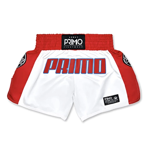 Primo Fightwear Trinity Series Muay Thai Shorts - White-Red