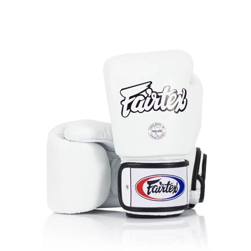 Fairtex bőr boxkesztyű BGV-1 - fehér 