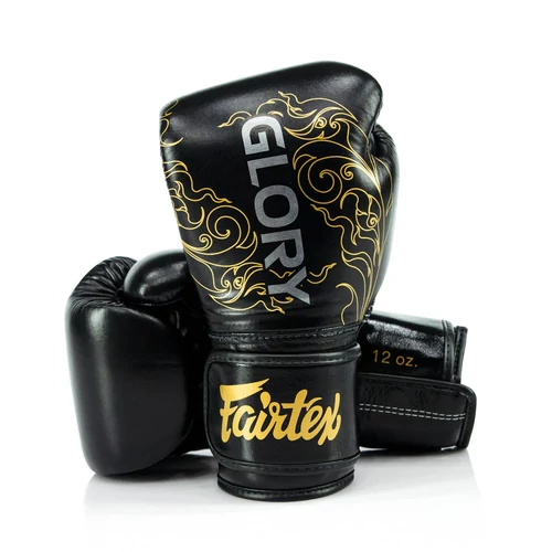 Fairtex Glory bőr boxkesztyű BGVG3 - Fekete/Arany