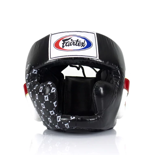 Fairtex sparring bőr fejvédő HG10 - fekete  